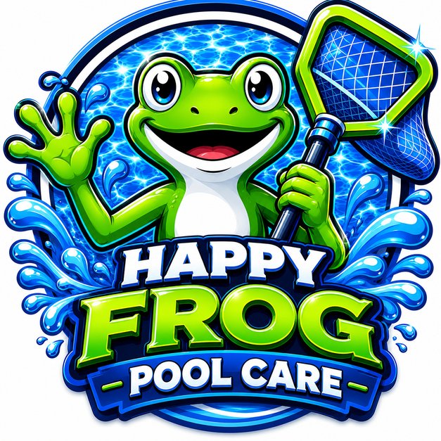 Mr. Happy Frog servicing a pool